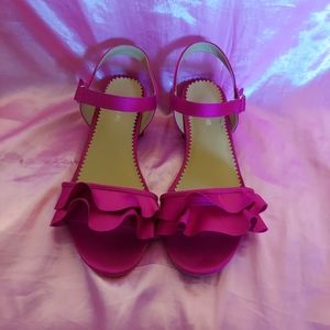 Beautiful pink satin sandals